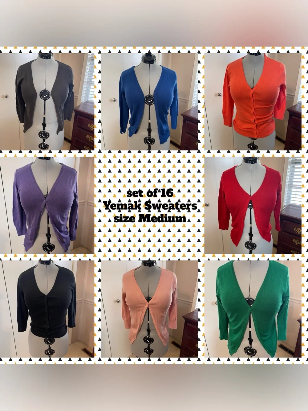 READ description Lot of 16 Size M Yemak Sweaters